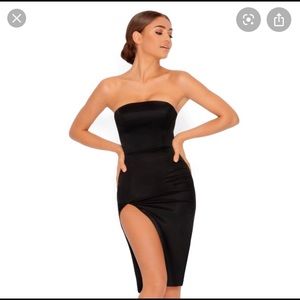 oh Polly evening midi satin dress